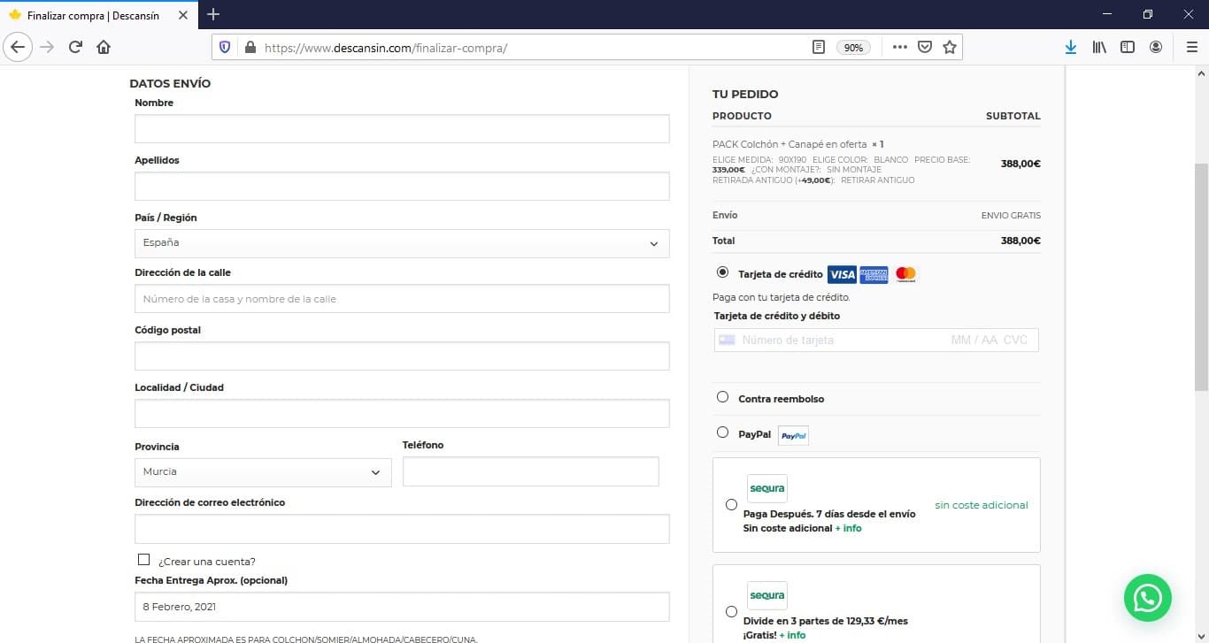 solicitar retirada colchón gratis