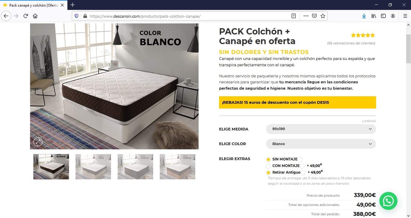 solicitar retirada colchón viejo